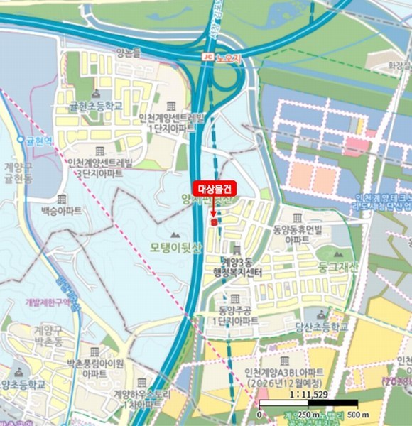 2025타경512299 인천광역시 계양구 양지말길 32-1, 힐타운2차 4층 402호 다세대(빌라)[공급14평형] 경매 이미지