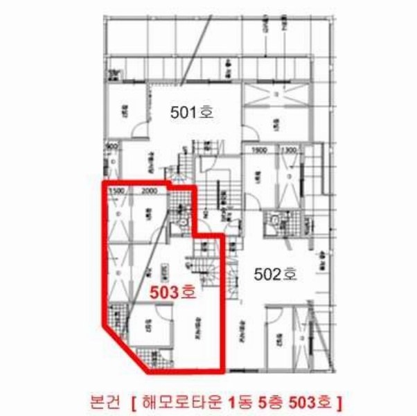 2025타경512833 인천광역시 서구 승학로422번길 1, 해모로타운 1동 5층 503호 다세대(빌라)[공급14평형] 경매 이미지