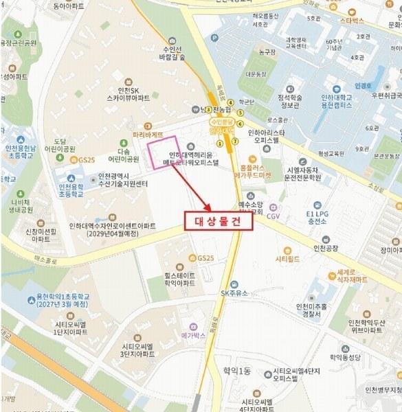2025타경514809 인천광역시 미추홀구 용정공원로83번길 43, 이편한세상 시티 인하대역 8층 101동 804호 오피스텔[계약37평형] 경매 이미지
