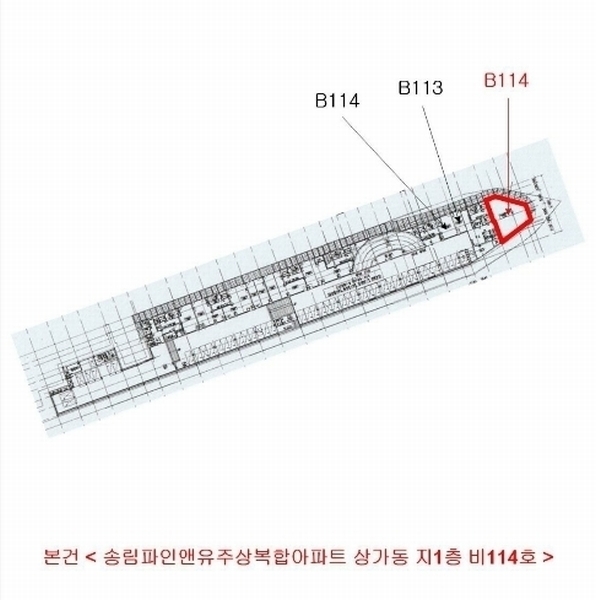 2024타경12028 인천광역시 동구 송림로162번길 10, 송림파인앤유주상복합아파트 상가동 지1층 비114호 근린상가 경매 이미지