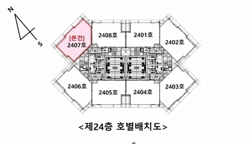 2024타경522709 인천광역시 미추홀구 경인로 306, 올레오 24층 2407호 아파트[공급28평형] 경매 이미지