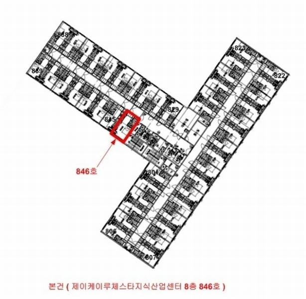 2024타경584691 인천광역시 남동구 남동대로 353, 제이케이루체스타지식산업센터 8층 846호 오피스텔[계약14평형] 경매 이미지