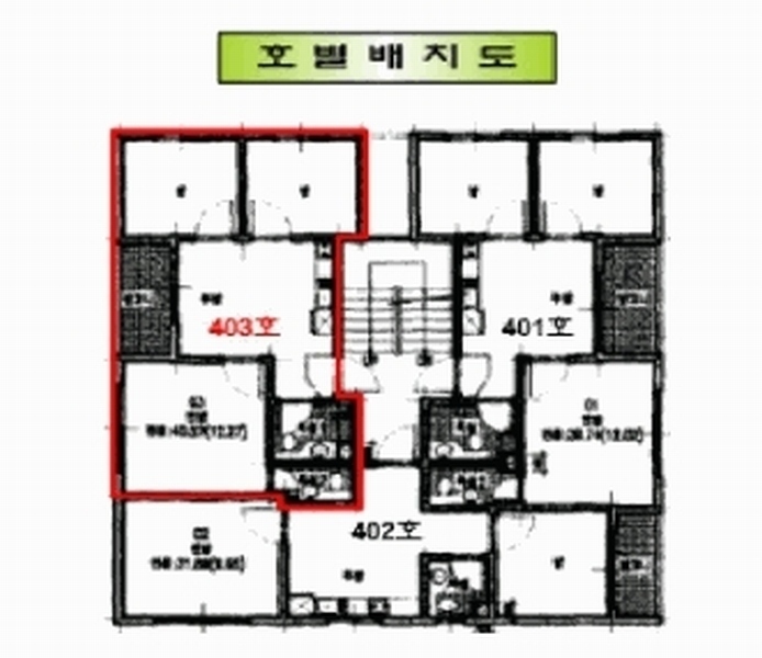 2025타경509039 인천광역시 부평구 부흥북로84번길 9-6, 미성하이츠맨션 4층 403호 다세대(빌라)[공급13평형] 경매 이미지