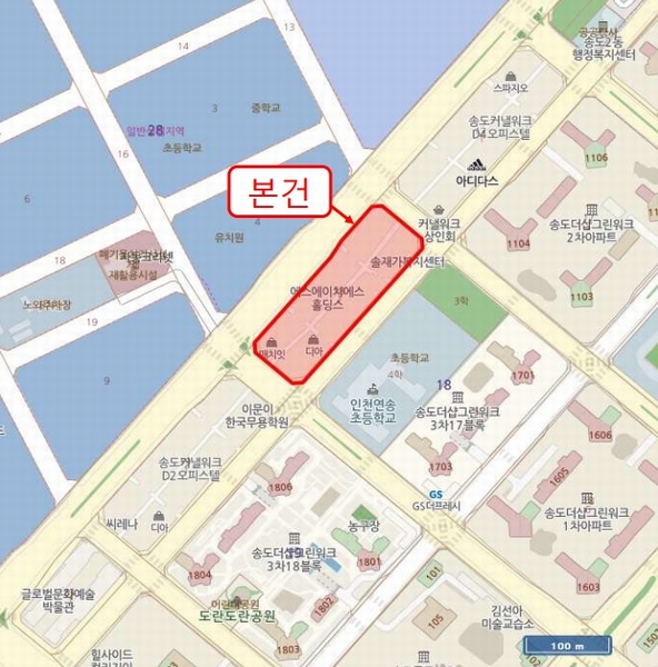 2025타경512580 인천광역시 연수구 아트센터대로 107, 커낼워크 디3 (어텀) 3층 301-305호 오피스텔[계약45평형] 경매 이미지