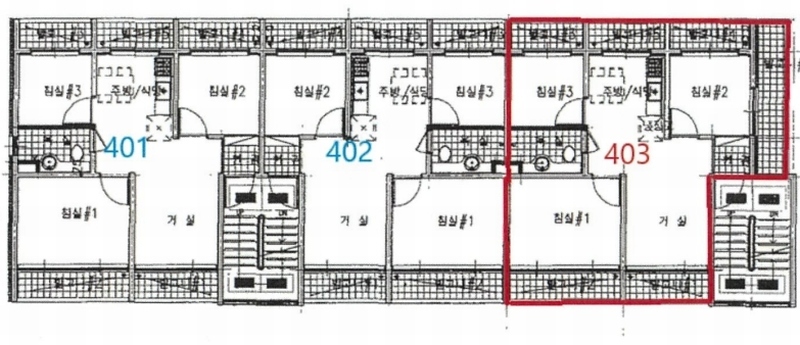 2023타경543853 인천광역시 남동구 남동대로712번길 16, 현대탑스빌 4층 403호 다세대(빌라)[공급17평형] 경매 이미지