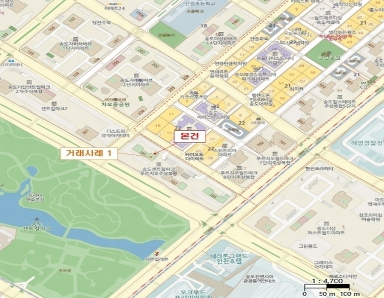 2024타경544495 인천광역시 연수구 센트럴로 160, 송도센트럴파크푸르지오 101동 7층 701호 아파트[공급35평형] 경매 이미지