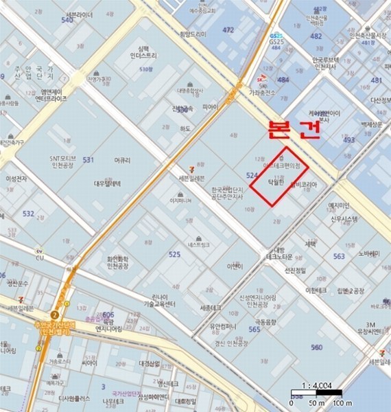 2024타경12004 인천광역시 서구 백범로 611, 아르테크주안 8층 823호 아파트형공장 경매 이미지