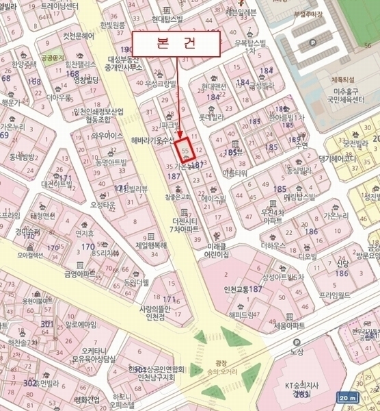 2025타경510283 인천광역시 미추홀구 숭의동 187-55 다세대(빌라)[공급22평형] 경매 이미지