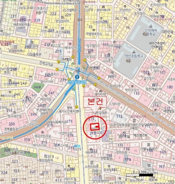 2025타경512371 인천광역시 남동구 석촌로 53, 어반카운티 3층 303호 오피스텔[계약22평형] 경매 이미지