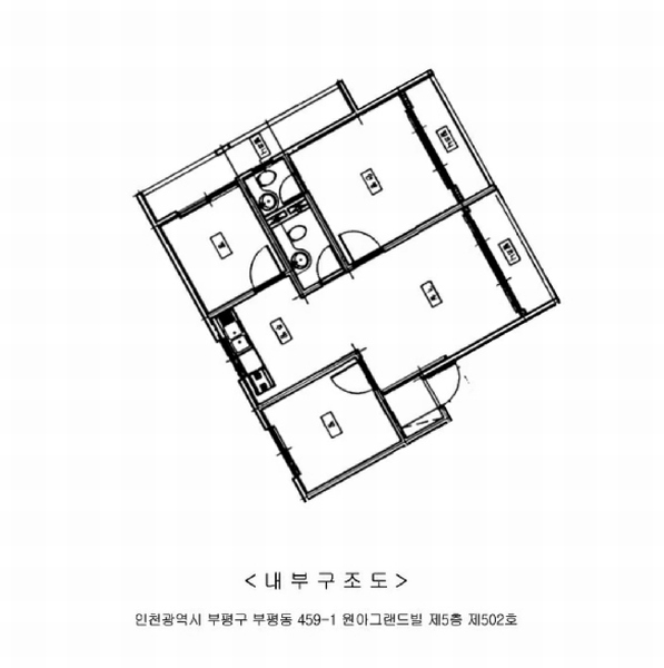 2025타경512474 인천광역시 부평구 부평문화로154번길 14, 원아그랜드빌 5층 502호 다세대(빌라)[공급18평형] 경매 이미지