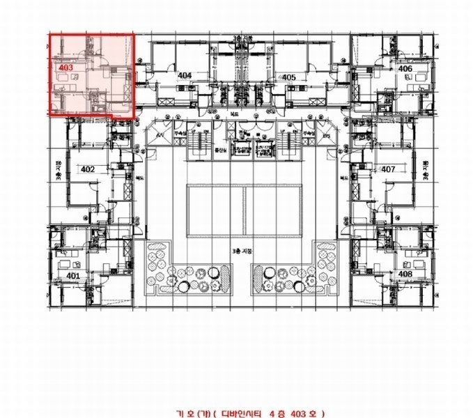 2025타경513340 인천광역시 서구 가정로 115, 디바인시티 4층 403호 오피스텔[계약40평형] 경매 이미지