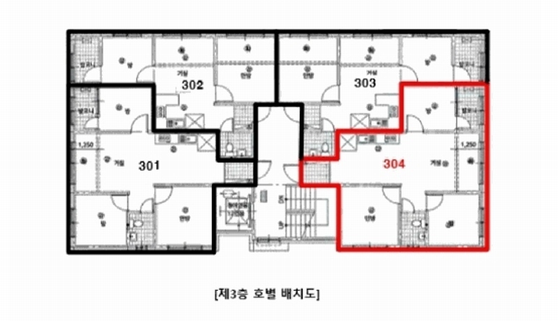 2025타경51017 서울특별시 은평구 갈현로11길 6-6, 호안빌 3층 304호 다세대(빌라)[공급17평형] 경매 이미지
