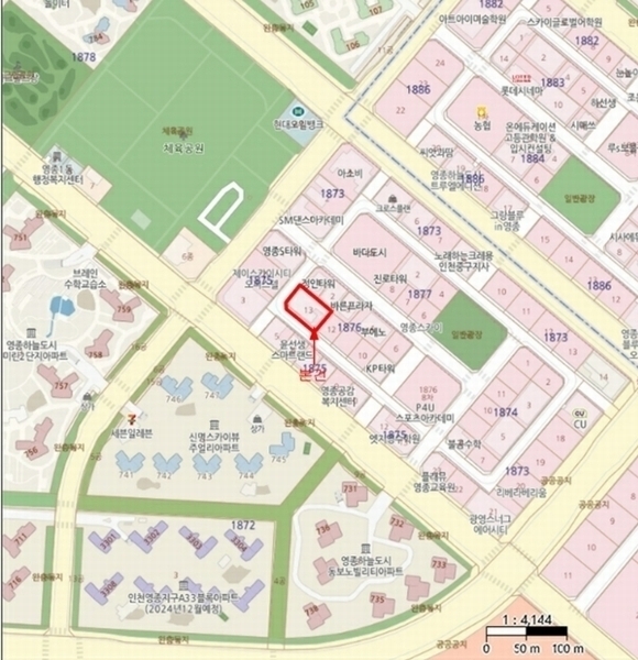 2024타경5358 인천광역시 중구 하늘달빛로 90-7, 스카이에비뉴 8층 805호 근린상가 경매 이미지
