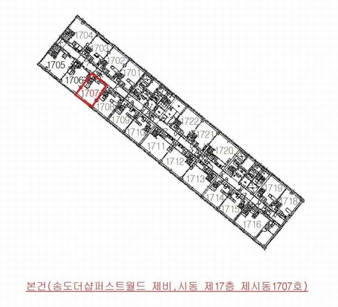 2024타경5952 인천광역시 연수구 해돋이로 107, 송도더샵퍼스트월드 비,시동 17층 시동1707호 오피스텔[계약30평형] 경매 이미지