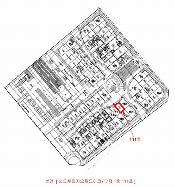 2024타경12127 인천광역시 연수구 컨벤시아대로 116, 송도푸르지오월드마크7단지 1층 111호 근린상가 경매 이미지