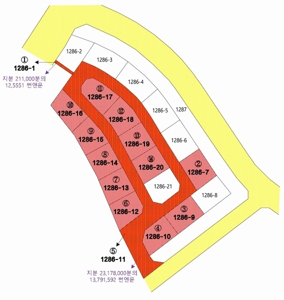2024타경553772 인천광역시 중구 운북동 1286-1 도로 경매 이미지