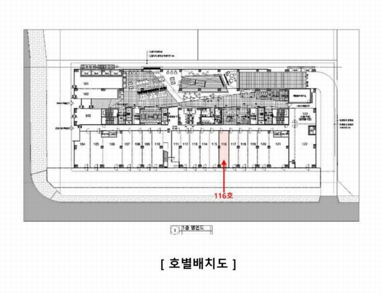 2025타경507352 인천광역시 연수구 하모니로 271, 송도코스테이주건축물 1동 1층 116호 근린상가 경매 이미지