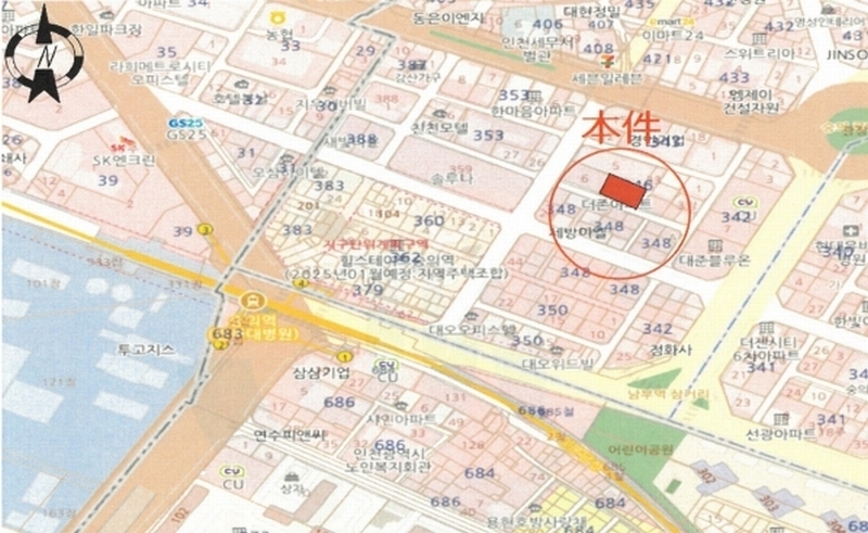 2023타경13376 인천광역시 미추홀구 인주대로11번길 34-19, 더존아파트 6층 604호 오피스텔 경매 이미지