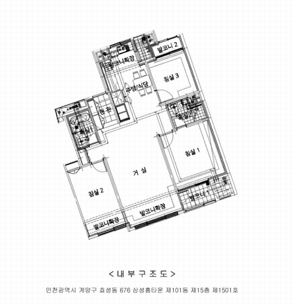 2024타경550247 인천광역시 계양구 효서로 10인천광역시 계양구 효○○○○, 삼성홈타운 101동 15층 1501호삼성홈타○○ 아파트[공급32평형] 경매 이미지