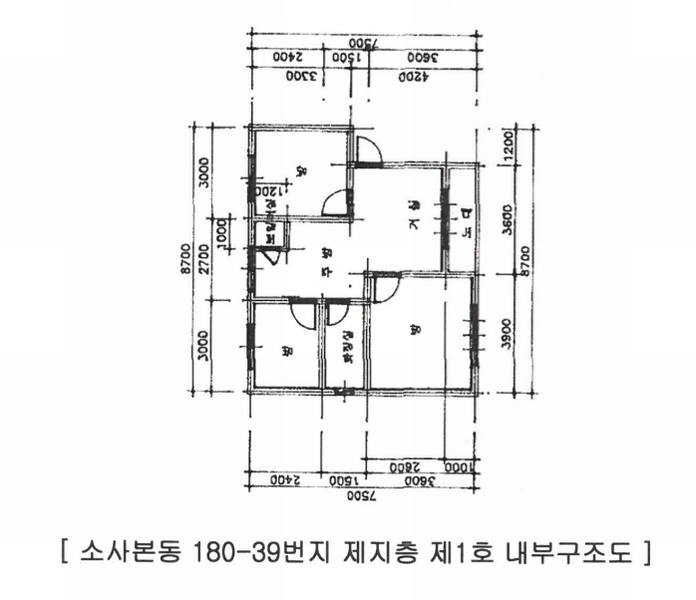 2025타경1462 경기도 부천시 소사구 소사로177번길 20, 광록빌라 3동 지층 1호 다세대(빌라)[공급18평형] 경매 이미지