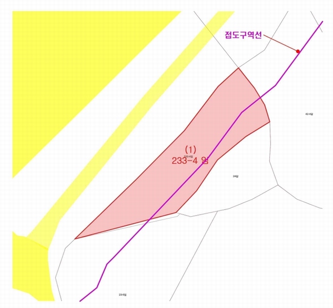 2025타경51326 충청남도 당진시 송악읍 복운리 233-4 임야 경매 이미지