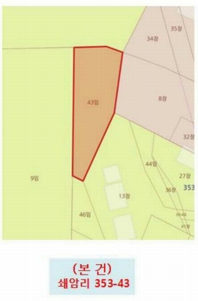 2024타경33318 경기도 김포시 대곶면 쇄암리 353-43 임야 경매 이미지