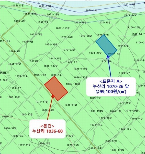 2024타경33998 경기도 김포시 양촌읍 누산리 1036-60 농지 경매 이미지