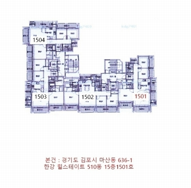 2024타경48310 경기도 김포시 김포한강7로22번길 22, 한강 힐스테이트 510동 15층 1501호 아파트[공급33평형] 경매 이미지