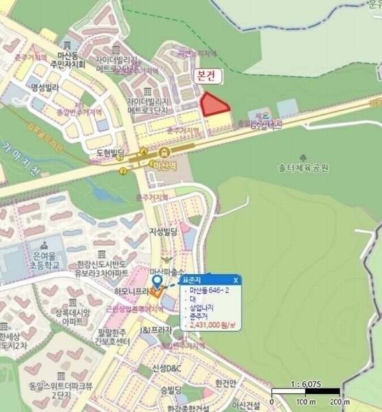 2024타경48860 경기도 김포시 마산동 621-10 대지 경매 이미지