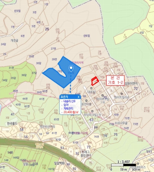 2025타경30620 충청북도 음성군 금왕읍 내송리 70-1 임야 경매 이미지
