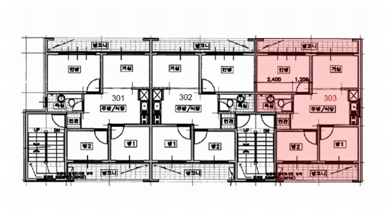 2025타경32183 경기도 부천시 원미구 부천로203번길 42, 삼화빌라 3층 303호 다세대(빌라)[공급15평형] 경매 이미지