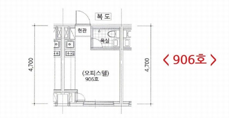 2025타경32555 경기도 부천시 원미구 부천로2번길 49, 에코스마트3 9층 906호 오피스텔[계약10평형] 경매 이미지