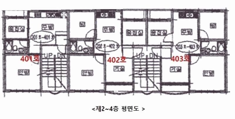 2025타경32637 경기도 부천시 원미구 성곡로97번길 18, 은하빌라 4층 401호 다세대(빌라)[공급16평형] 경매 이미지