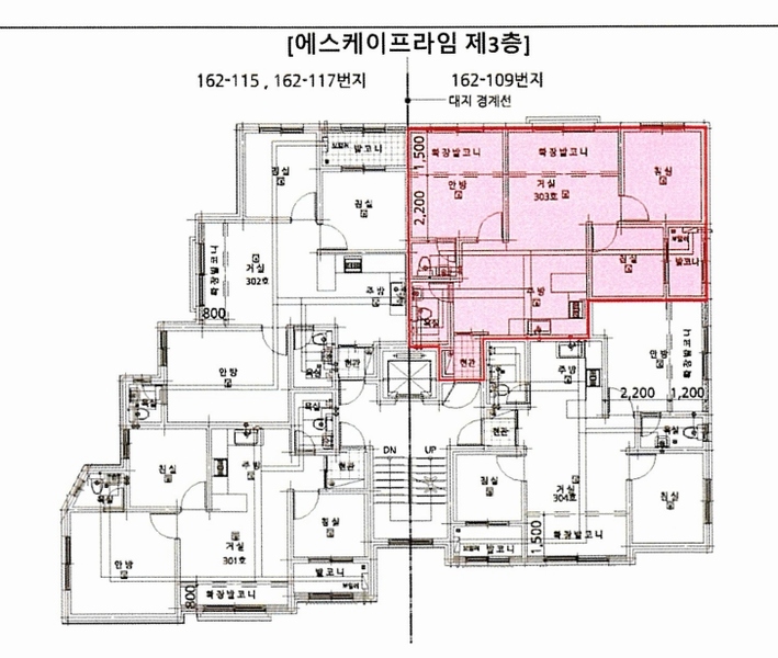 2025타경32666 경기도 부천시 원미구 원미로124번길 34, 에스케이프라임 3층 303호 다세대(빌라)[공급18평형] 경매 이미지