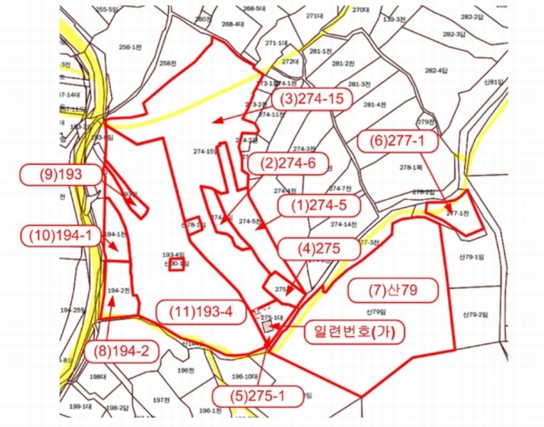 2024타경5467 경기도 김포시 월곶면 개곡리 193-4 임야 경매 이미지