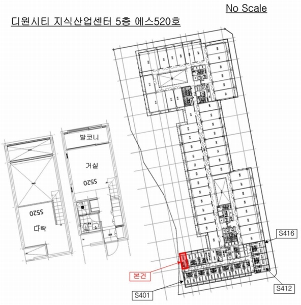 2024타경6170 경기도 김포시 김포한강10로133번길 127, 디원시티 지식산업센터 5층 에스520호 아파트형공장 경매 이미지
