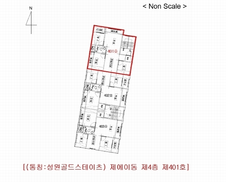 2025타경2458 경기도 부천시 오정구 상오정로 64, 성원골드스테이츠 에이동 4층 401호 다세대(빌라)[공급17평형] 경매 이미지