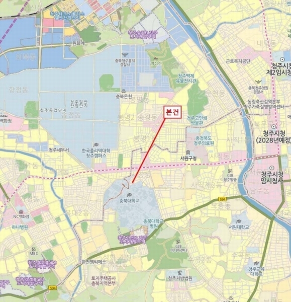 2025타경51856 충청북도 청주시 서원구 사창동 385-3 도로 경매 이미지