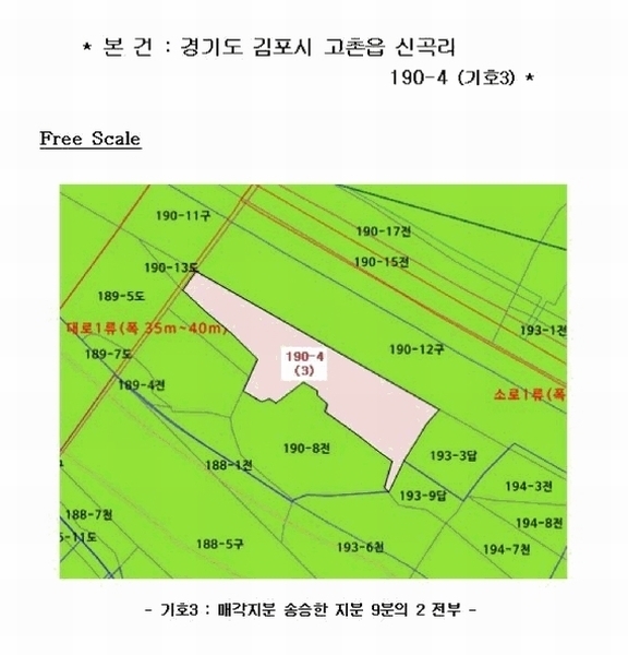 2025타경33426 경기도 김포시 고촌읍 신곡리 190-4 농지 경매 이미지