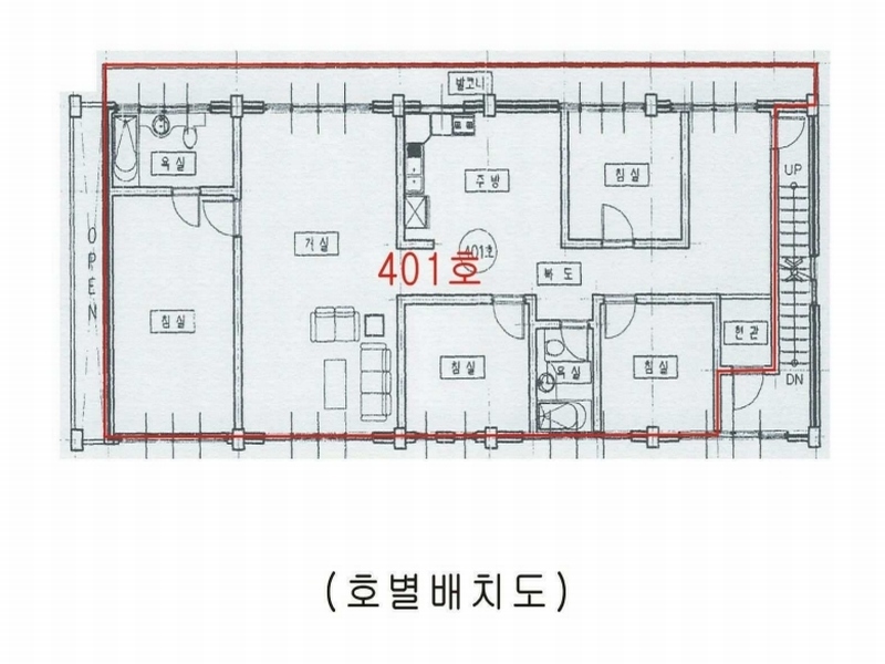 2024타경44684 경기도 부천시 원미구 석천로110번길 60, 다세대주택 4층 401호 다세대(빌라) 경매 이미지
