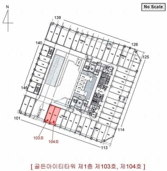 2024타경52630 경기도 부천시 소사구 양지로 229, 골든아이티타워 1층 103호 근린상가 경매 이미지