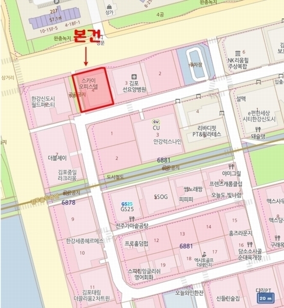 2024타경54346 경기도 김포시 김포한강4로 565, 유일스카이오피스텔1 2층 210호 근린상가 경매 이미지