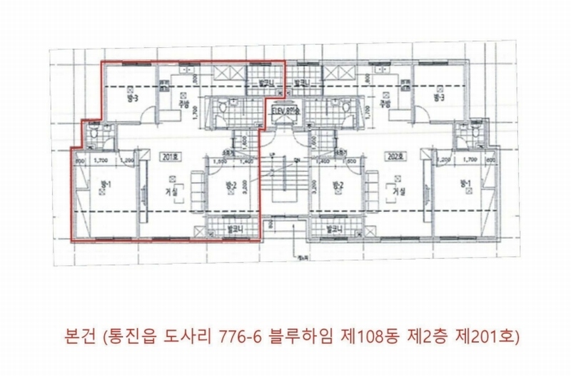 2025타경2601 경기도 김포시 흥신로254번길 10-24, 블루하임 108동 2층 201호 다세대(빌라)[공급22평형] 경매 이미지