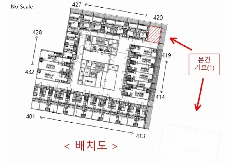 2025타경33306 경기도 부천시 원미구 부일로 429, 다온하브 4층 420호 오피스텔[계약14평형] 경매 이미지