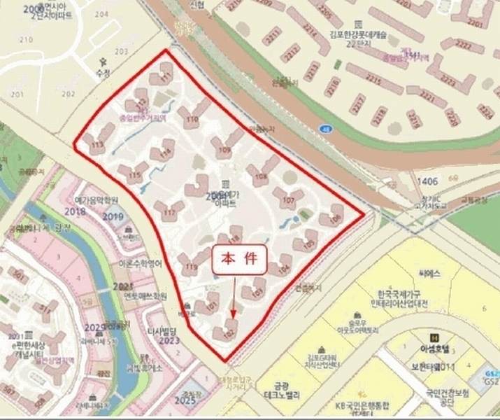 2025타경33418 경기도 김포시 김포한강2로 11경기도 김포시 김포한○○○○, 수정마을쌍용예가아파트 102동 4층 401호수정마을○○ 아파트[공급33평형] 경매 이미지