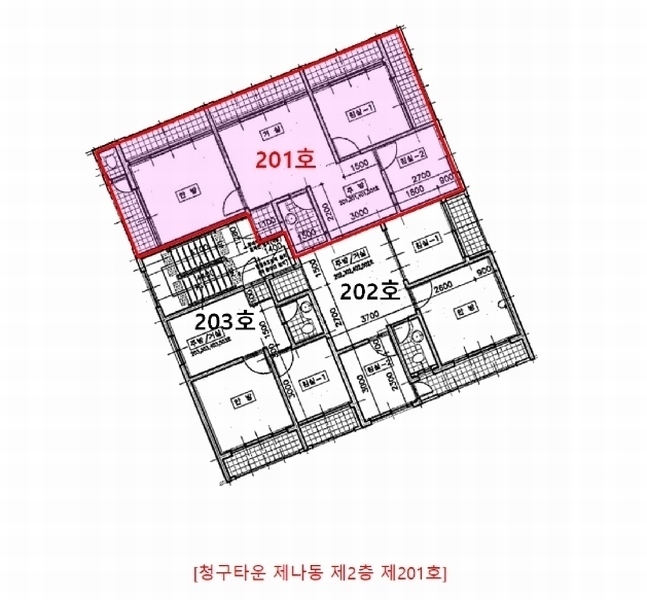 2025타경34509 경기도 부천시 원미구 역곡로58번길 32, 청구타운 나동 2층 201호 다세대(빌라)[공급20평형] 경매 이미지