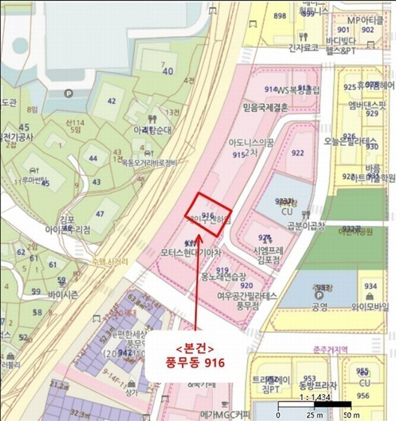 2024타경48723 경기도 김포시 양도로19번길 19, 재인구겐하임 4층 404호 오피스텔[계약20평형] 경매 이미지