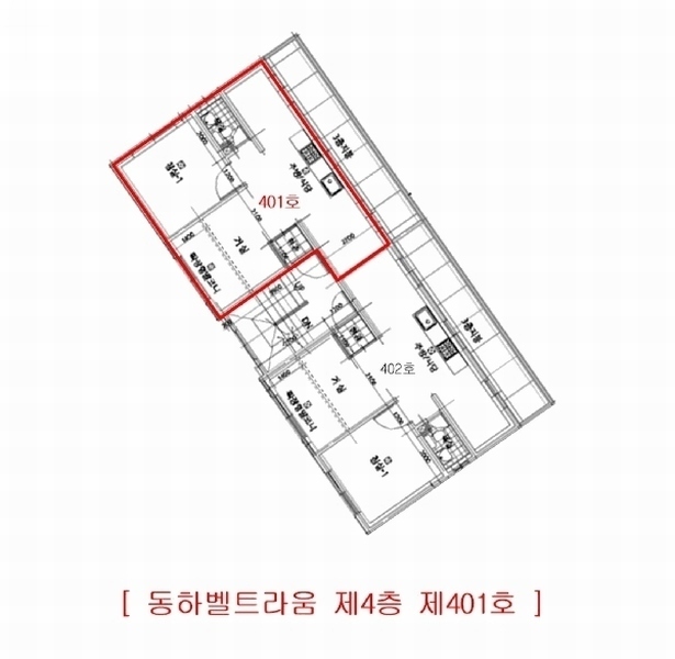 2025타경32977 경기도 부천시 소사구 안곡로 152, 동하벨트라움 4층 401호 다세대(빌라)[공급13평형] 경매 이미지