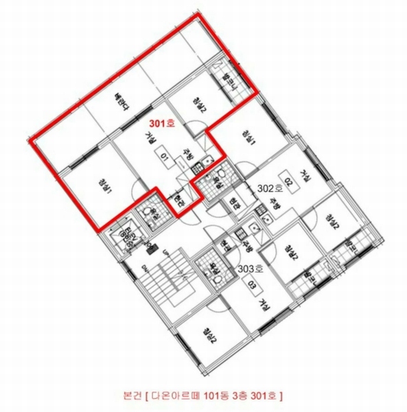 2025타경33435 경기도 김포시 봉화로51번길 86, 다온아르떼 101동 3층 301호 다세대(빌라) 경매 이미지