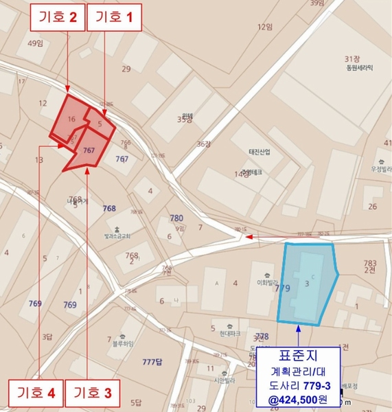 2024타경1892 경기도 김포시 통진읍 도사리 766-5 대지 경매 이미지